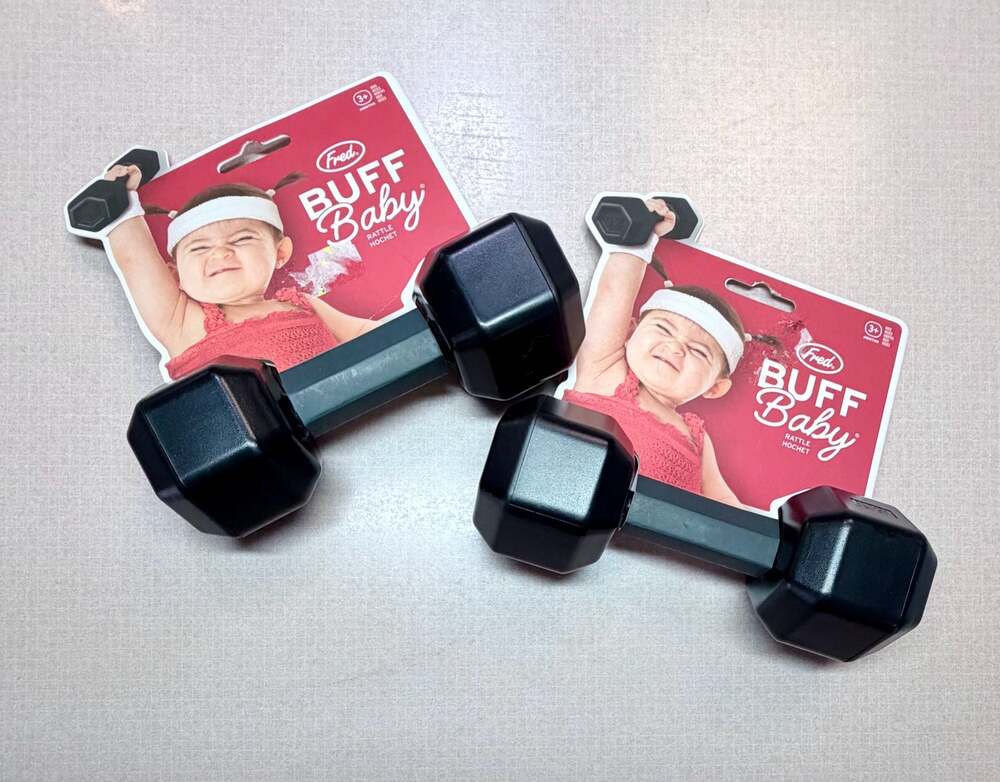 Fred Buff Baby Dumbbell Rattle Toy Set of 2